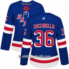 Dame Ishockey New York Rangers Tröja Mats Zuccarello 36 Adidas 2017-2018 Blå Authentic